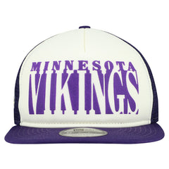 Minnesota Vikings New Era Cutout A-Frame 9FIFTY Snapback Hat - Cream/Purple - NFL