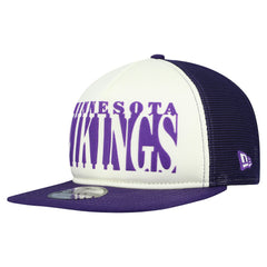 Minnesota Vikings New Era Cutout A-Frame 9FIFTY Snapback Hat - Cream/Purple - NFL