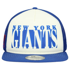 New York Giants New Era Cutout A-Frame 9FIFTY Snapback Hat - Cream/Royal - NFL