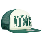 New York Jets New Era Cutout A-Frame 9FIFTY Snapback Hat - Cream/Green - NFL