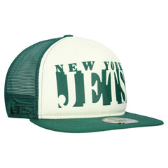 New York Jets New Era Cutout A-Frame 9FIFTY Snapback Hat - Cream/Green - NFL