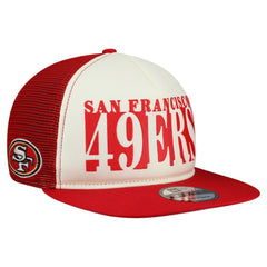 San Francisco 49ers New Era Cutout A-Frame 9FIFTY Snapback Hat - Cream/Scarlet - NFL