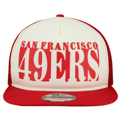 San Francisco 49ers New Era Cutout A-Frame 9FIFTY Snapback Hat - Cream/Scarlet - NFL