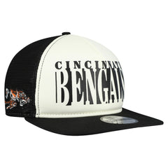 Cincinnati Bengals New Era Throwback Cutout A-Frame 9FIFTY Snapback Hat - Cream/Black - NFL