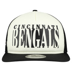 Cincinnati Bengals New Era Throwback Cutout A-Frame 9FIFTY Snapback Hat - Cream/Black - NFL