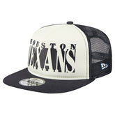 Houston Texans New Era Cutout A-Frame 9FIFTY Snapback Hat - Cream/Navy - NFL