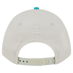 Miami Dolphins New Era Throwback Two-Tone Sided Corduroy 9FORTY A-Frame Adjustable Hat - Cream/Aqua - NFL