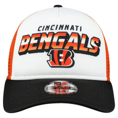 Cincinnati Bengals New Era Youth Streak 9FORTY A-Frame Adjustable Hat - White/Black - NFL