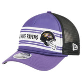 Baltimore Ravens New Era Linear A-Frame 9FORTY Adjustable Hat - Purple - NFL