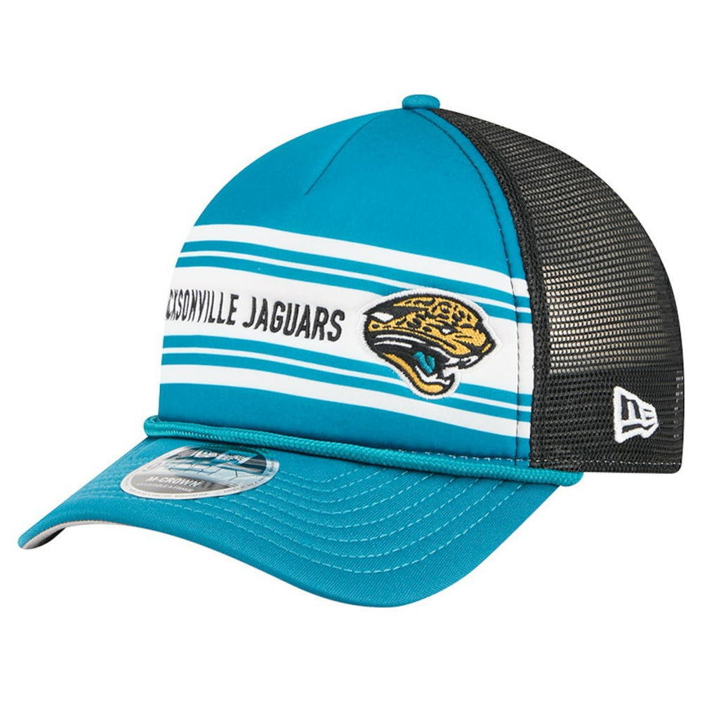 Jacksonville Jaguars New Era Throwback Linear A-Frame 9FORTY Adjustable Hat - Teal - NFL