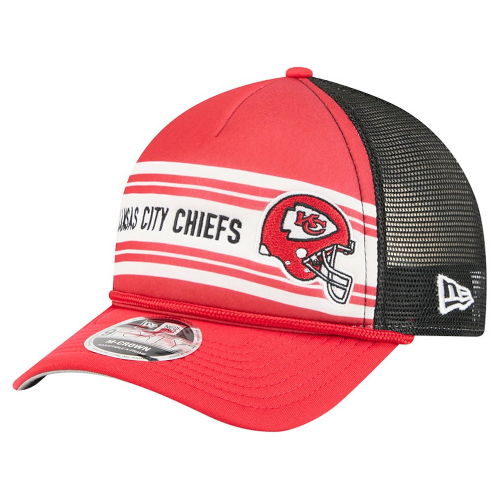 Kansas City Chiefs New Era Linear A-Frame 9FORTY Adjustable Hat - Red - NFL