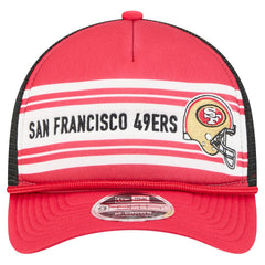 San Francisco 49ers New Era Linear A-Frame 9FORTY Adjustable Hat - Red - NFL