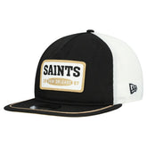 New Orleans Saints New Era Patch 19TWENTY Adjustable Hat - Black/White - NFL