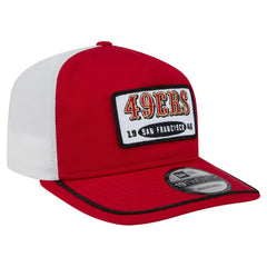 San Francisco 49ers New Era Patch 19TWENTY Adjustable Hat - Scarlet/White - NFL