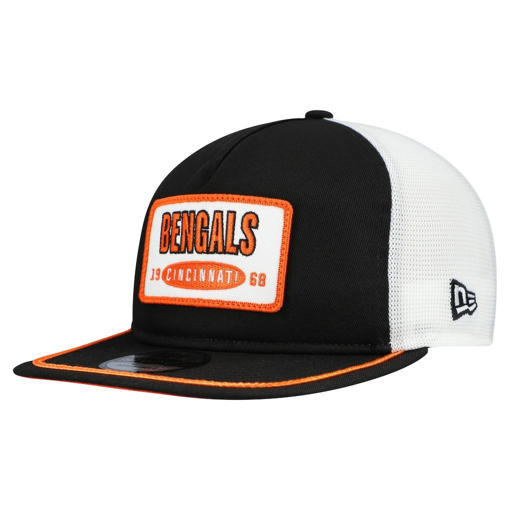 Cincinnati Bengals New Era Patch 19TWENTY Adjustable Hat - Black/White - NFL