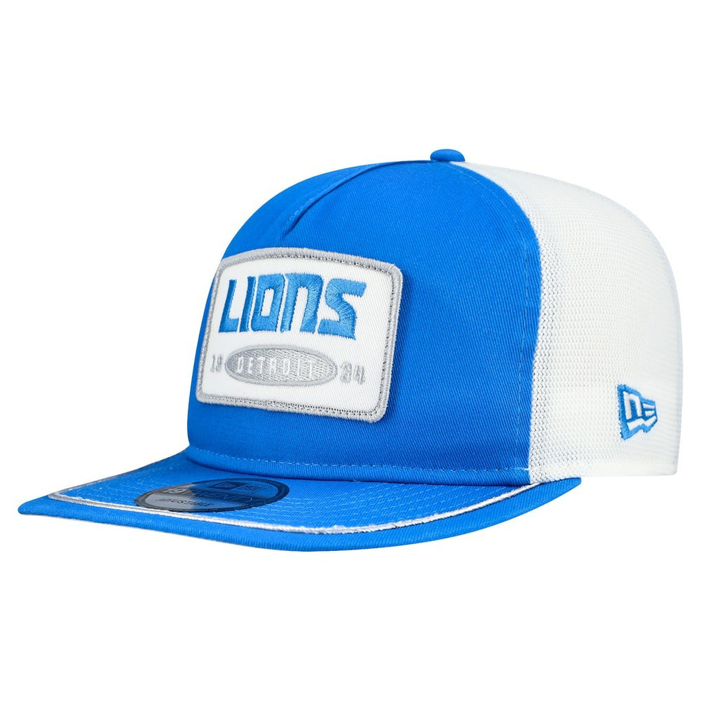 Detroit Lions New Era Patch 19TWENTY Adjustable Hat - Blue/White - NFL