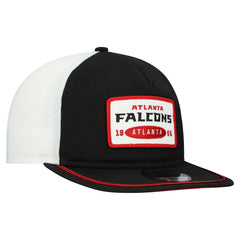Atlanta Falcons New Era Patch 19TWENTY Adjustable Hat - Black/White - NFL