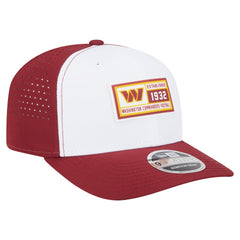 Washington Commanders New Era Established Patch 9SEVENTY Adjustable Hat - White/Burgundy - NFL