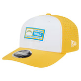 Los Angeles Chargers New Era Established Patch 9SEVENTY Adjustable Hat - White/Gold - NFL