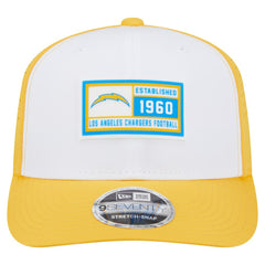 Los Angeles Chargers New Era Established Patch 9SEVENTY Adjustable Hat - White/Gold - NFL
