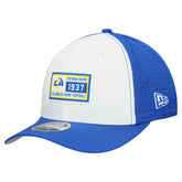 Los Angeles Rams New Era Established Patch 9SEVENTY Adjustable Hat - White/Royal - NFL