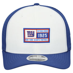 New York Giants New Era Established Patch 9SEVENTY Adjustable Hat - White/Royal - NFL