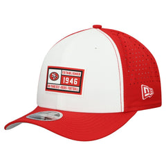 San Francisco 49ers New Era Established Patch 9SEVENTY Adjustable Hat - White/Scarlet - NFL