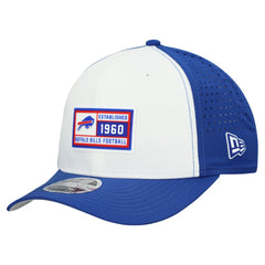 Buffalo Bills New Era Established Patch 9SEVENTY Adjustable Hat - White/Royal - NFL