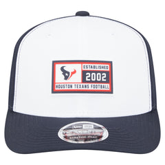 Houston Texans New Era Established Patch 9SEVENTY Adjustable Hat - White/Navy - NFL