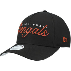 Cincinnati Bengals New Era Women's Metallic 9FORTY M-Crown A-Frame Adjustable Hat - Black - NFL