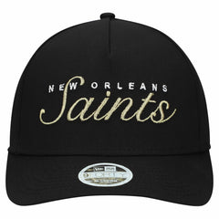 New Orleans Saints New Era Women's Metallic 9FORTY M-Crown A-Frame Adjustable Hat - Black - NFL