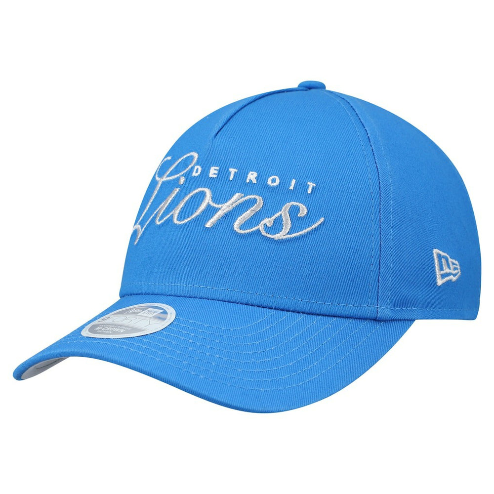 Detroit Lions New Era Women's Metallic 9FORTY M-Crown A-Frame Adjustable Hat - Blue - NFL