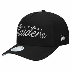 Las Vegas Raiders New Era Women's Metallic 9FORTY M-Crown A-Frame Adjustable Hat - Black - NFL