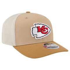Kansas City Chiefs New Era Two-Tone Trucker 9SEVENTY Adjustable Hat - Light Beige - NFL