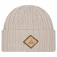 Cleveland Browns New Era Logo Applique Cuffed Knit Hat - Light Beige - NFL