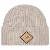 Miami Dolphins New Era Logo Applique Cuffed Knit Hat - Light Beige - NFL