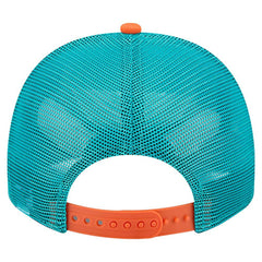 Miami Dolphins New Era Banner A-Frame 9FIFTY Trucker Snapback Hat - Cream/Aqua - NFL