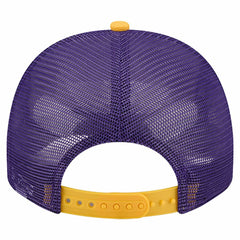Minnesota Vikings New Era Banner A-Frame 9FIFTY Trucker Snapback Hat - Cream/Purple - NFL