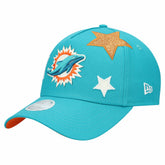 Miami Dolphins New Era Women's Stardom A-Frame 9FORTY Adjustable Hat - Aqua - NFL