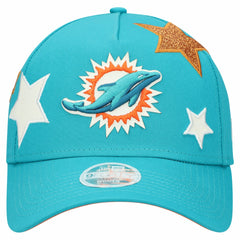 Miami Dolphins New Era Women's Stardom A-Frame 9FORTY Adjustable Hat - Aqua - NFL