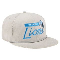 Detroit Lions New Era Cord Rope Corduroy 9FIFTY Snapback Hat - Gray - NFL