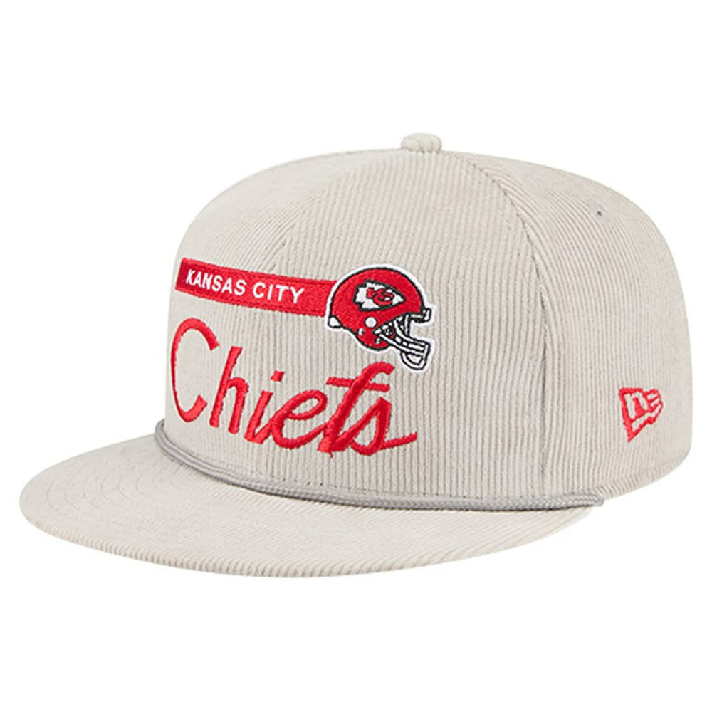 Kansas City Chiefs New Era Cord Rope Corduroy 9FIFTY Snapback Hat - Gray - NFL