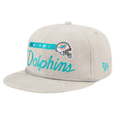 Miami Dolphins New Era Cord Rope Corduroy 9FIFTY Snapback Hat - Gray - NFL