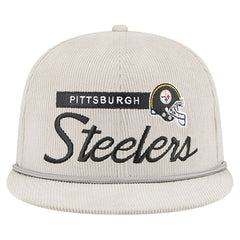 Pittsburgh Steelers New Era Cord Rope Corduroy 9FIFTY Snapback Hat - Gray - NFL
