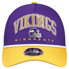 Minnesota Vikings New Era Youth Arch COOLERA 9FORTY A-Frame Adjustable Hat - Purple/Gold - NFL