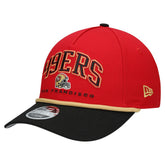 San Francisco 49ers New Era Youth Arch COOLERA 9FORTY A-Frame Adjustable Hat - Scarlet/Black - NFL
