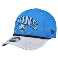 Detroit Lions New Era Youth Arch COOLERA 9FORTY A-Frame Adjustable Hat - Blue/Gray - NFL