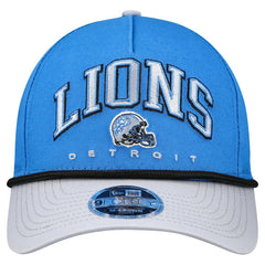 Detroit Lions New Era Youth Arch COOLERA 9FORTY A-Frame Adjustable Hat - Blue/Gray - NFL