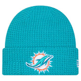 Miami Dolphins New Era Youth Waffle Cuffed Knit Hat - Aqua - NFL