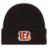 Cincinnati Bengals New Era Youth Waffle Cuffed Knit Hat - Black - NFL